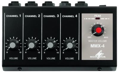 Monacor MMX-4 miniaturowy mikser mikrofonowy